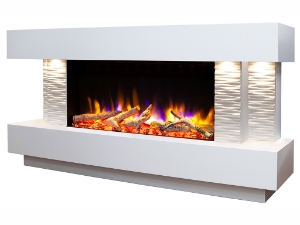 Ultiflame VR Gemma 800 Illumia Textured White cutout