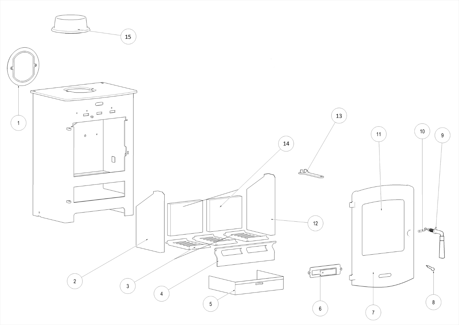 FLAVEL No1 CV05 STOVE (FN1MFB)