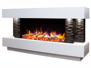 Ultiflame VR Gemma 800 Illumia Textured Black & White Suite (CEUL9GRE-TBW)