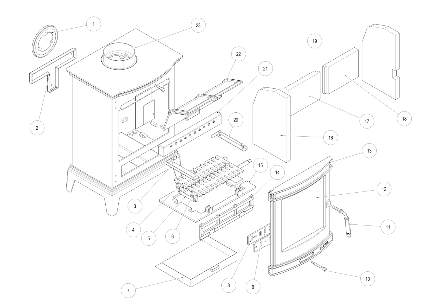 ROCHESTER 5 MF STOVE SILVER (FCSSB5) 