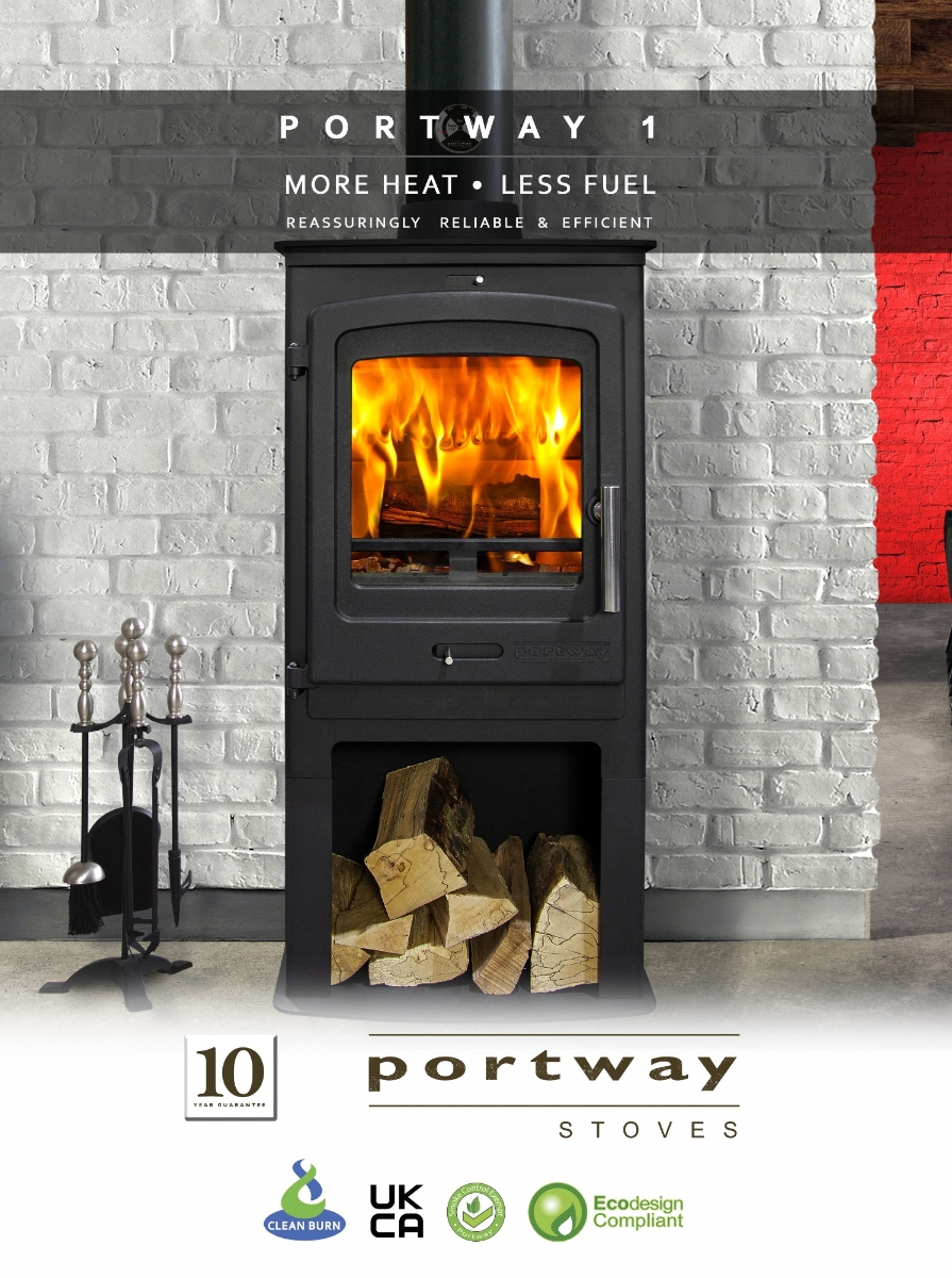 Wood burner store with log storage