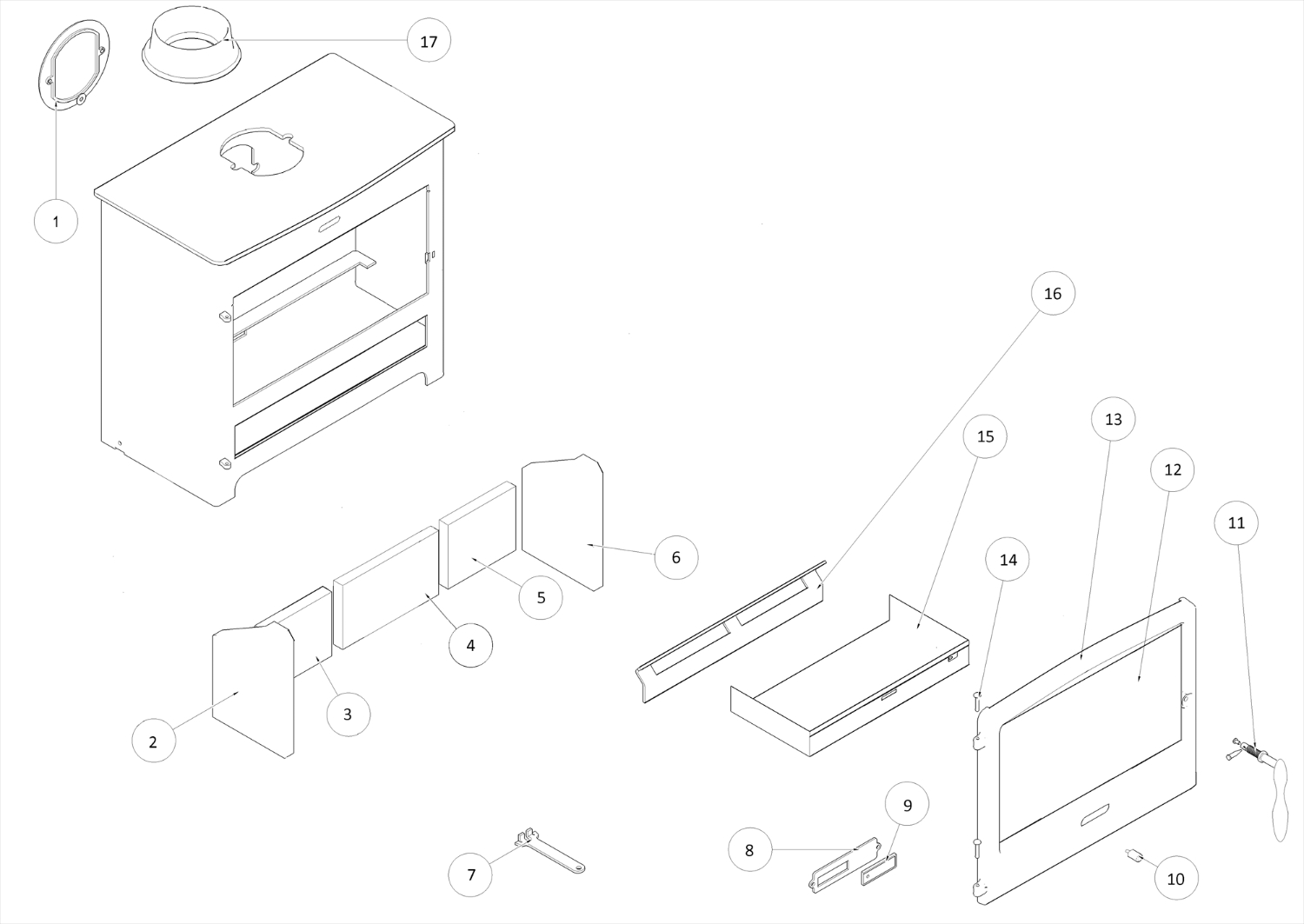 P3 TRADITIONAL WOOD STOVE (PN3WB)