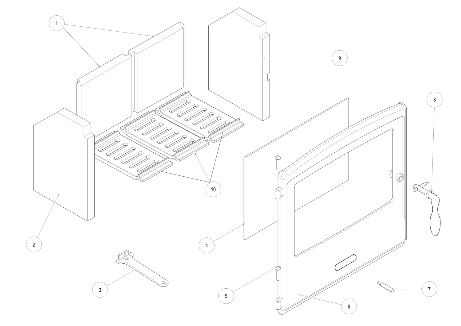 INSET STOVE - BLACK TRADITIONAL (PMFIBT) 