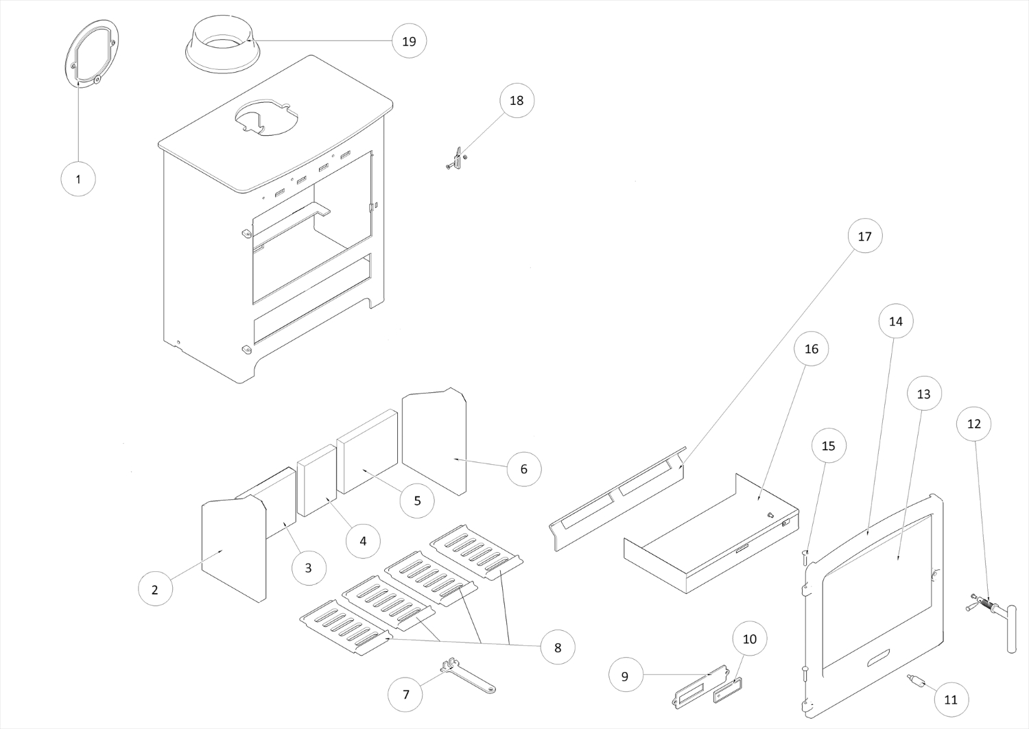 PORTWAY 2 MULTI-FUEL STOVE (PN2MFB) 