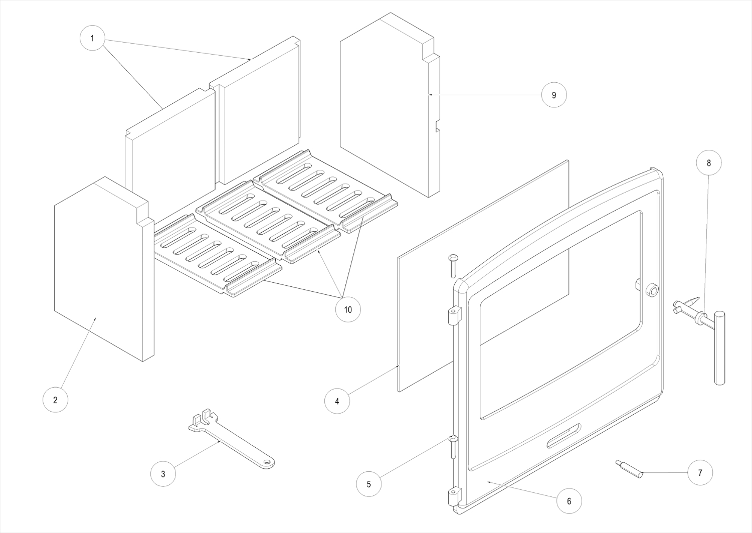 INSET STOVE - BLACK (PMFIB) 