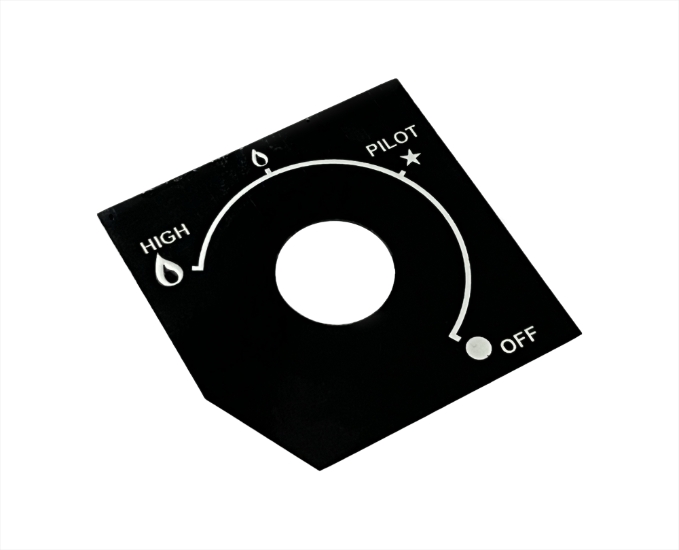 BLACK CONTROLS FACIA LABEL