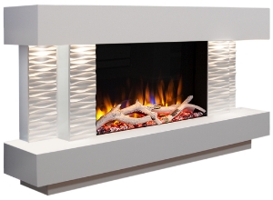 Ultiflame VR Gemma Illumia 600 Textured White Suite (CEUL6GRE-TBW) 